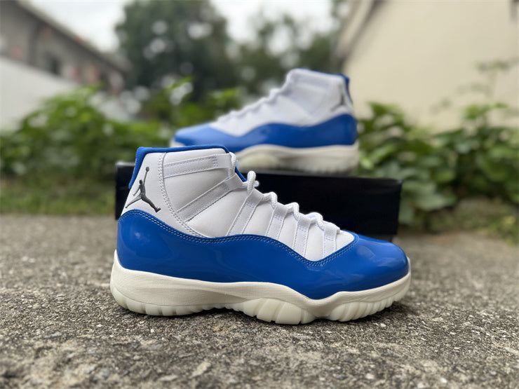 Jordan 11 Design-Inspired - "Sport Royal" "White & Royal Blue" Custom Tribute - AJ11-SPRTROY-1140