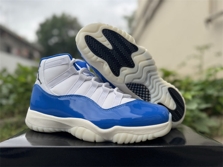 Jordan 11 Design-Inspired - "Sport Royal" "White & Royal Blue" Custom Tribute - AJ11-SPRTROY-1140