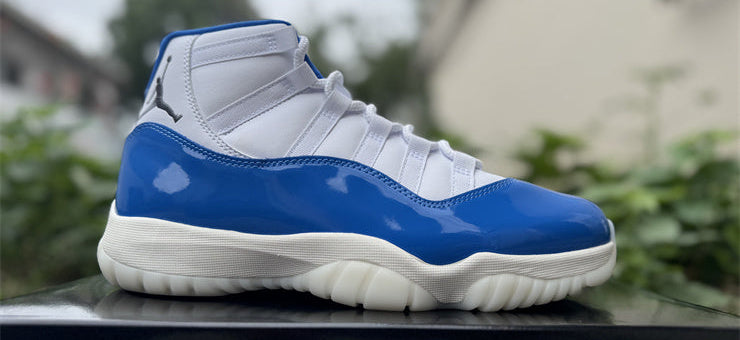 Jordan 11 Design-Inspired - "Sport Royal" "White & Royal Blue" Custom Tribute - AJ11-SPRTROY-1140