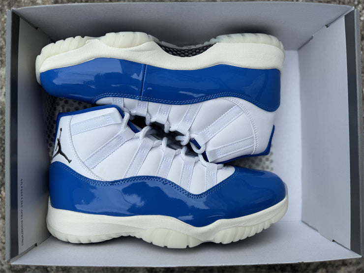 Jordan 11 Design-Inspired - "Sport Royal" "White & Royal Blue" Custom Tribute - AJ11-SPRTROY-1140