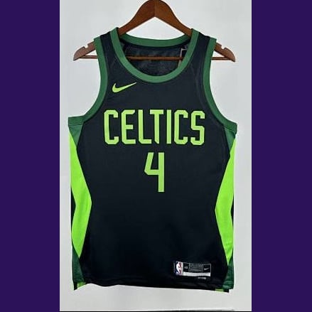 Boston Celtics — Jrue Holiday 4 City Edition Jersey (Black/Neon Green) - Sole Revival and Redemption LLC