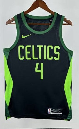 Boston Celtics — Jrue Holiday #4 City Edition Jersey (Black/Neon Green)