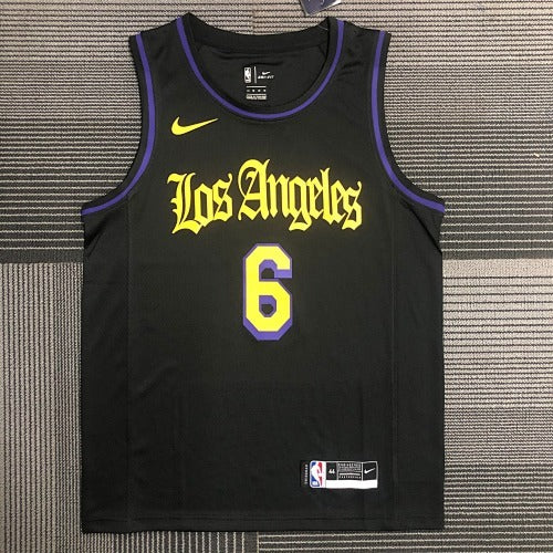 Los Angeles Lakers — Lebron James #6 City Edition (City Edition Black "Los Angeles" Mamba)