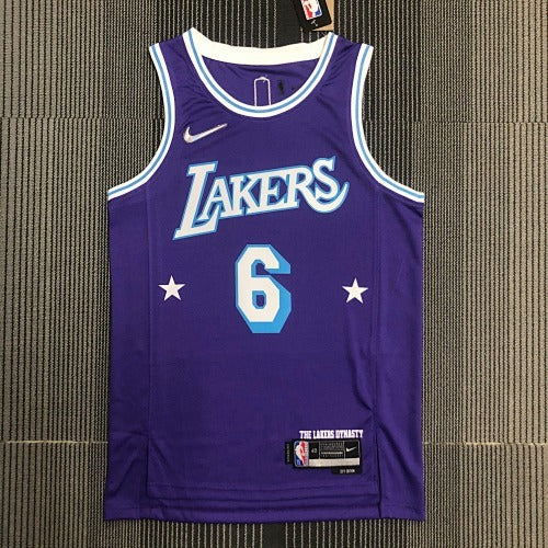 Los Angeles Lakers - LeBron James #6 City Edition (City Edition Purple "LAKERS" Stars)