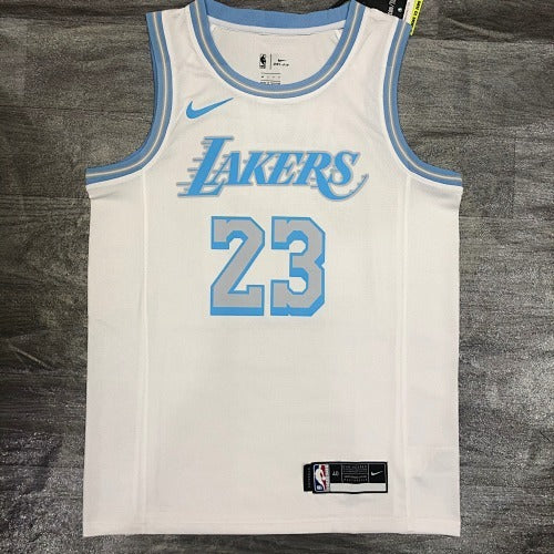 Los Angeles Lakers - LeBron James #23 City Edition (City Edition White "LAKERS" Baby Blue)