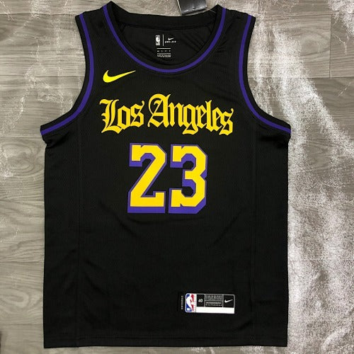Los Angeles Lakers — LeBron James #23 City Edition (City Edition Black "Los Angeles" Mamba)