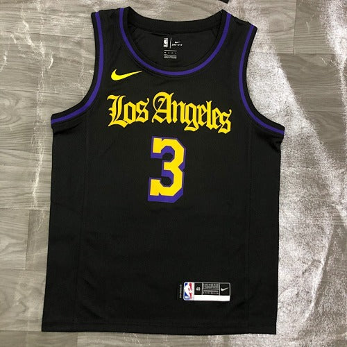 Los Angeles Lakers — Anthony Davis #3 City Edition (City Edition Black "Los Angeles" Mamba)
