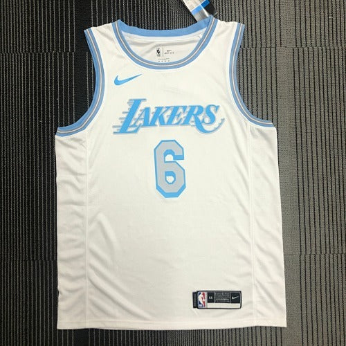 Los Angeles Lakers - LeBron James #6 City Edition (City Edition White "LAKERS" Baby Blue)