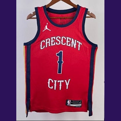 New Orleans Pelicans - Zion Williamson #1 Statement Edition Jersey (Red Crescent City)