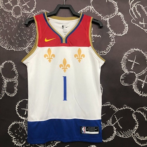 New Orleans Pelicans - Zion Williamson #1 City Edition Jersey (White Fleur-de-Lis)