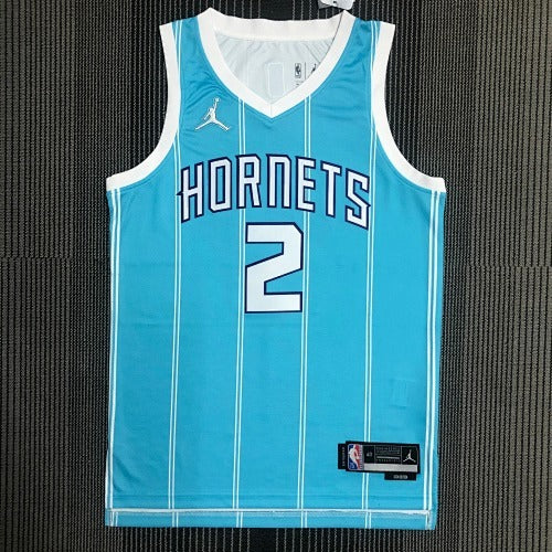 Charlotte Hornets - LiAngelo Ball #2 Icon Edition Jersey (Teal Pinstripe)