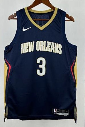 New Orleans Pelicans - Jordan Poole #3 Icon Edition Jersey (Navy New Orleans)