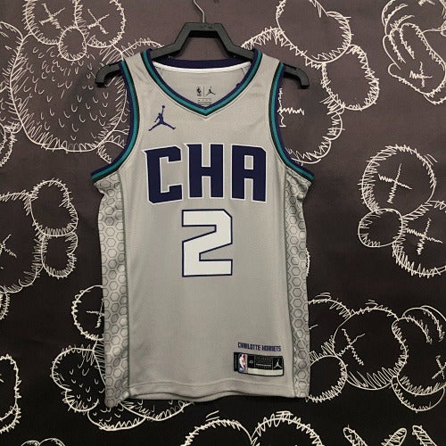 Charlotte Hornets - LiAngelo Ball #2 City Edition Jersey (Honeycomb Gray)