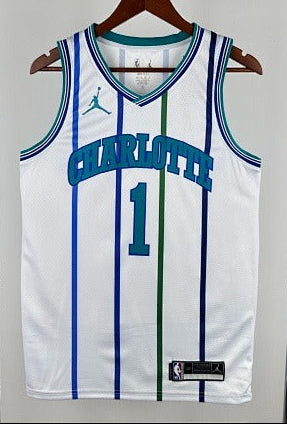Charlotte Hornets - LaMelo Ball #1 Association Edition Jersey (White Multicolor Pinstripe)