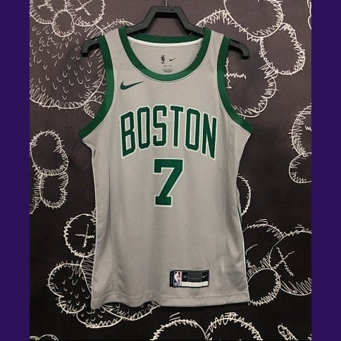 Boston Celtics — Jaylen Brown 7 Statement Edition Jersey (Gray/Green) - Sole Revival and Redemption LLC