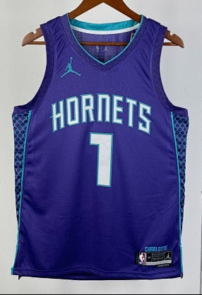 Charlotte Hornets - LaMelo Ball #1 Statement Edition Jersey (Purple HORNETS)