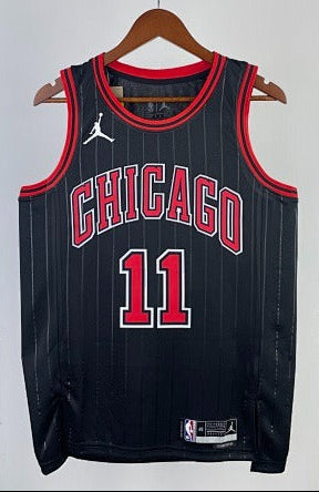 Chicago Bulls — DeMar DeRozan #11 Statement Edition Jersey (Black Pinstripe)
