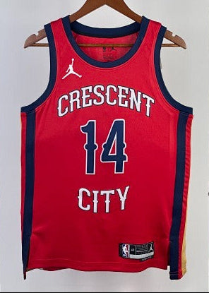 New Orleans Pelicans - Brandon Ingram #14 Statement Edition Jersey (Red Crescent City)