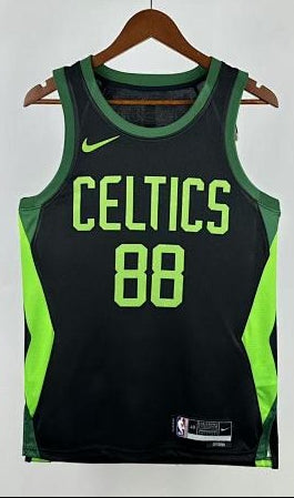 Boston Celtics — Neemias Queta #88 City Edition Jersey (Black/Neon Green)