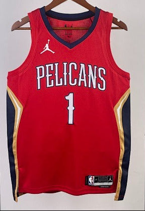New Orleans Pelicans - Zion Williamson #1 Statement Edition Jersey (Red Pelicans)