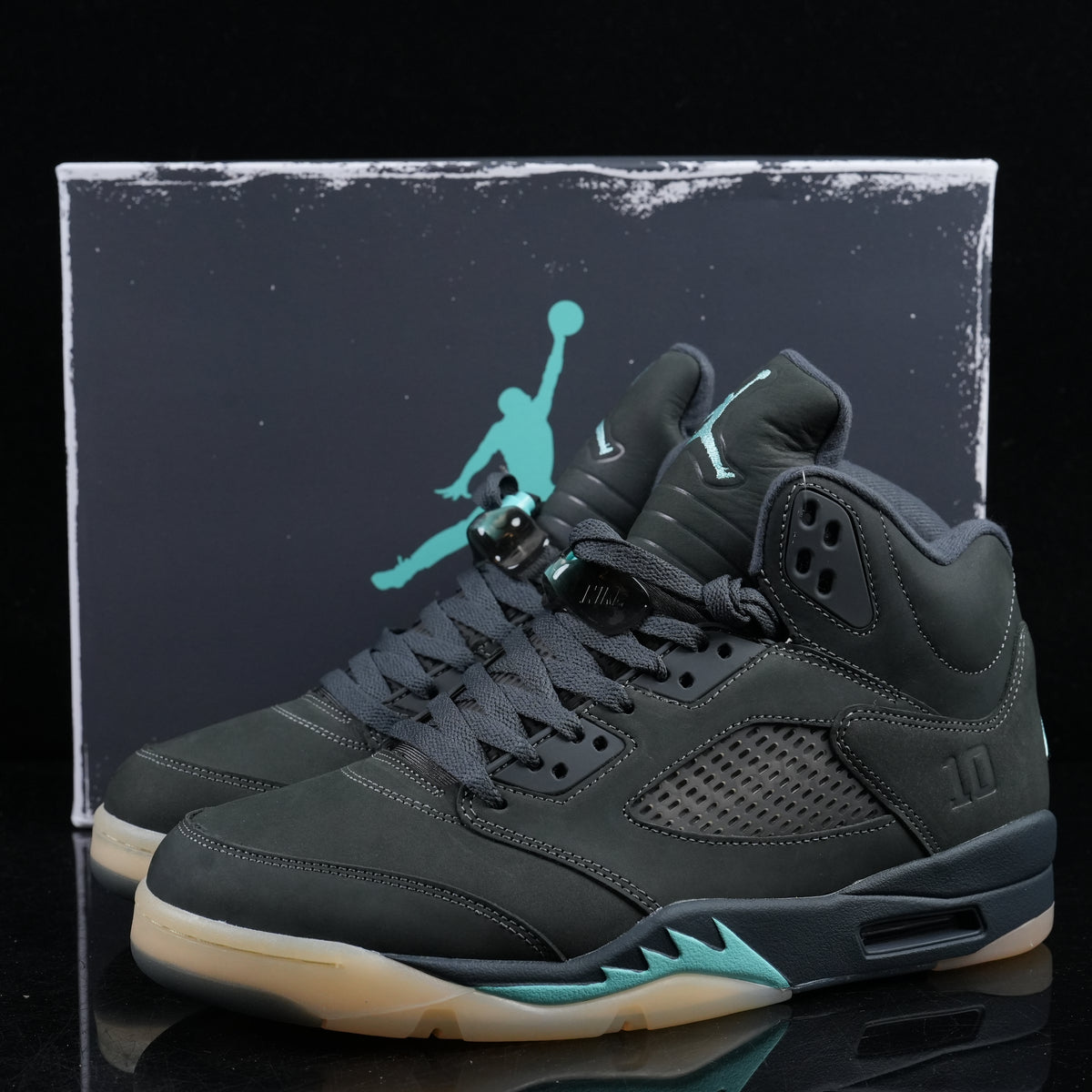Jordan 5 Design-Inspired - SoleFly "Black & Teal" Custom Tribute - AJ5-SOLEFLY-543