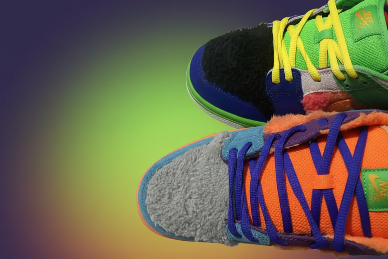 Stacked Sneakers - Gradient Background