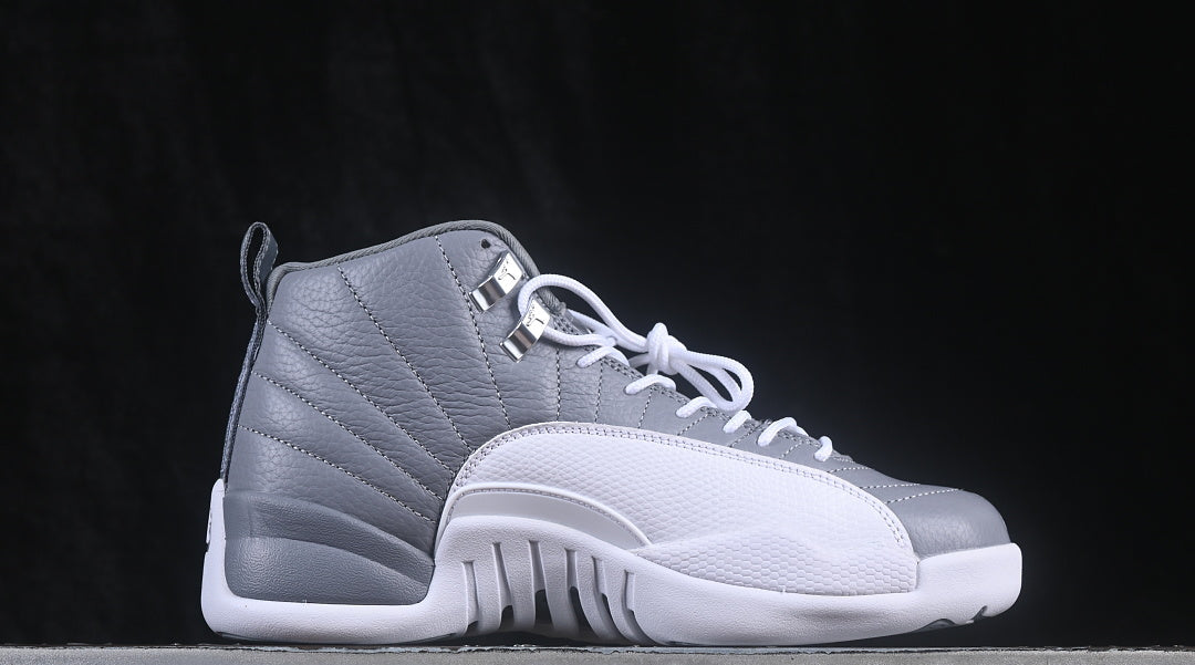 Jordan 12 Design-Inspired - "Stealth" "Grey & White" Custom Tribute - AJ12-STEALTH-1225