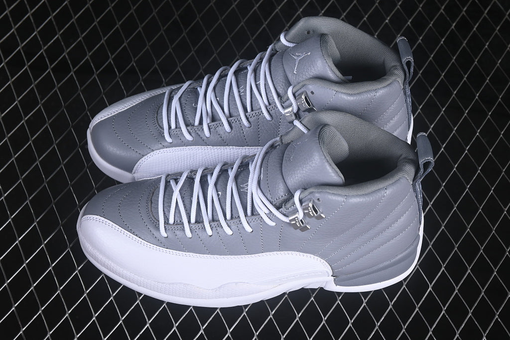 Jordan 12 Design-Inspired - "Stealth" "Grey & White" Custom Tribute - AJ12-STEALTH-1225