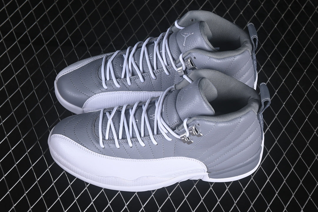 Jordan 12 Design-Inspired - "Stealth" "Grey & White" Custom Tribute - AJ12-STEALTH-1225