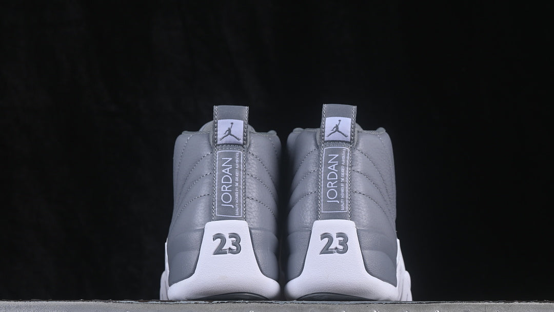 Jordan 12 Design-Inspired - "Stealth" "Grey & White" Custom Tribute - AJ12-STEALTH-1225