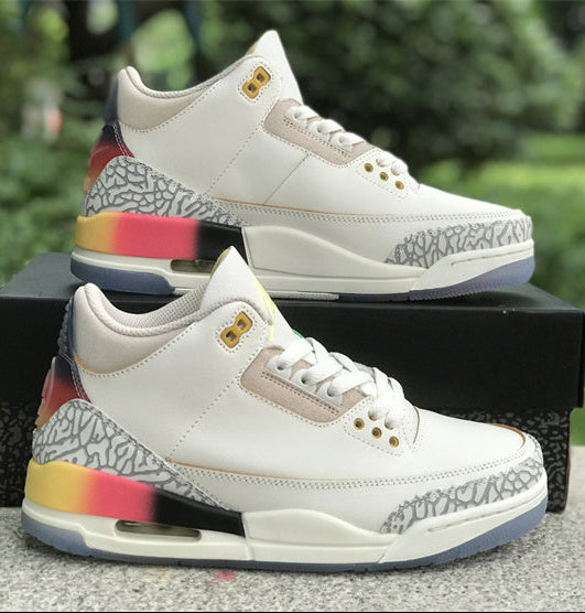 Jordan 3 - Design‑Inspired "Medellín Sunset" Custom Tribute Build AJ3-SUNSET-320