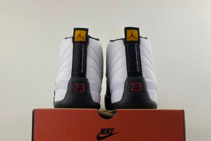 Jordan 12 Design-Inspired - "Taxi" "White & Black" Custom Tribute - AJ12-TAXI-1224