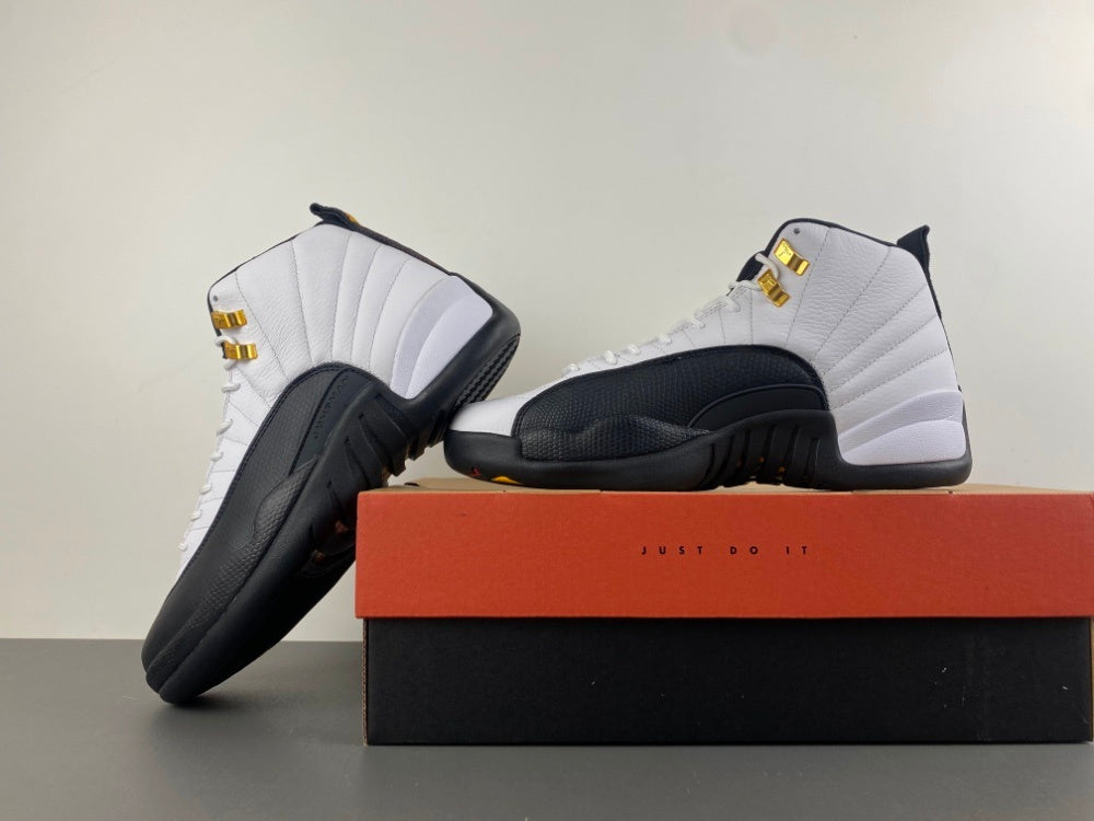 Jordan 12 Design-Inspired - "Taxi" "White & Black" Custom Tribute - AJ12-TAXI-1224