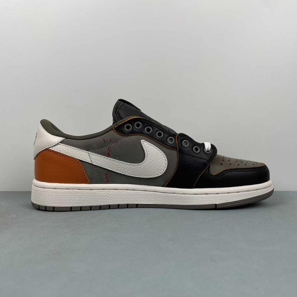Jordan 1 Low Design-Inspired - "Travis Scott" "Texas Longhorns" - TS-LNGHRN-075