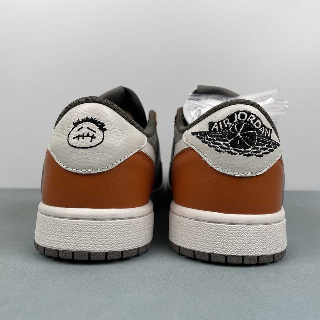Jordan 1 Low Design-Inspired - "Travis Scott" "Texas Longhorns" - TS-LNGHRN-075