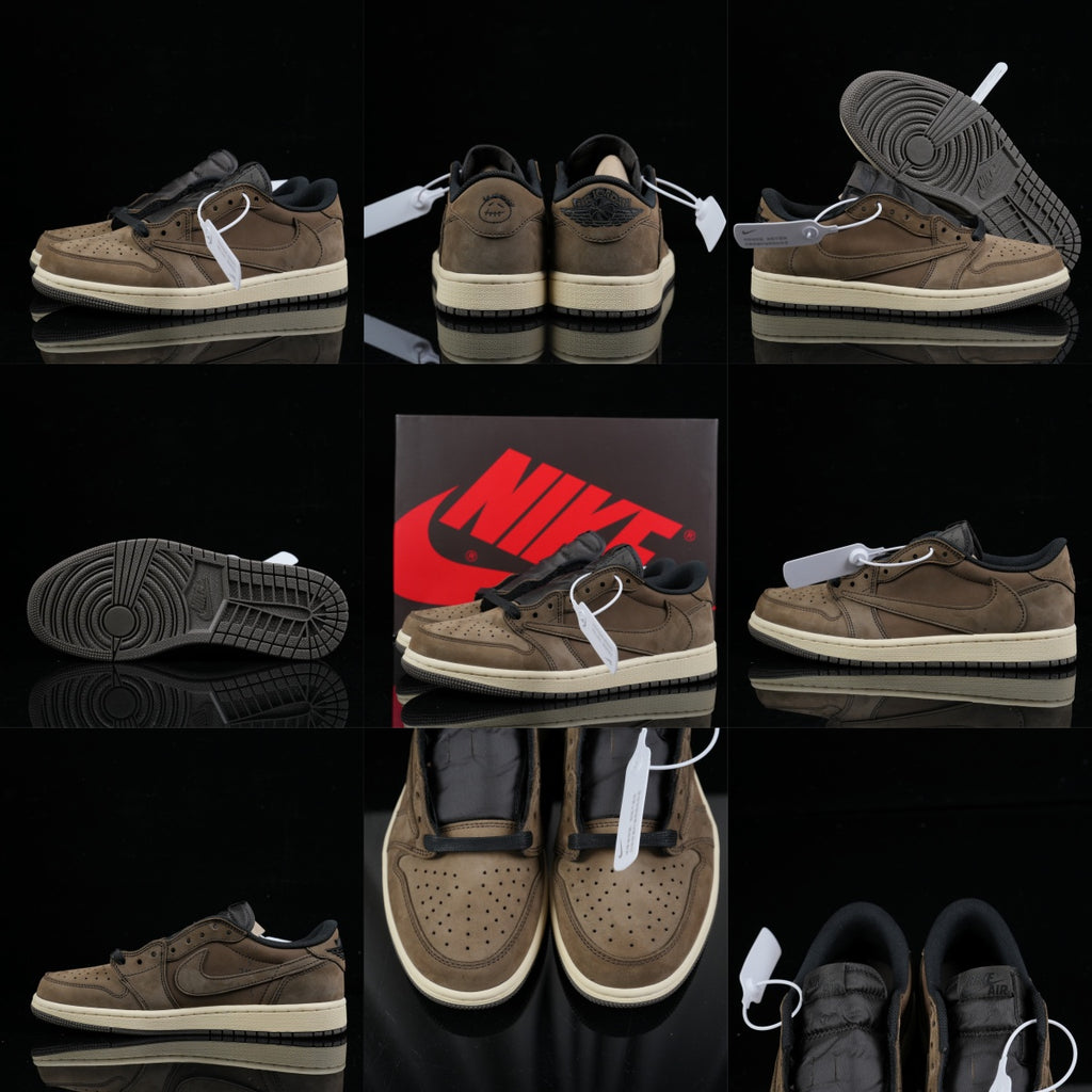 Jordan 1 Low Design-Inspired - "Travis Scott" "Cocoa Brown" - TS-COCOABRWN-065