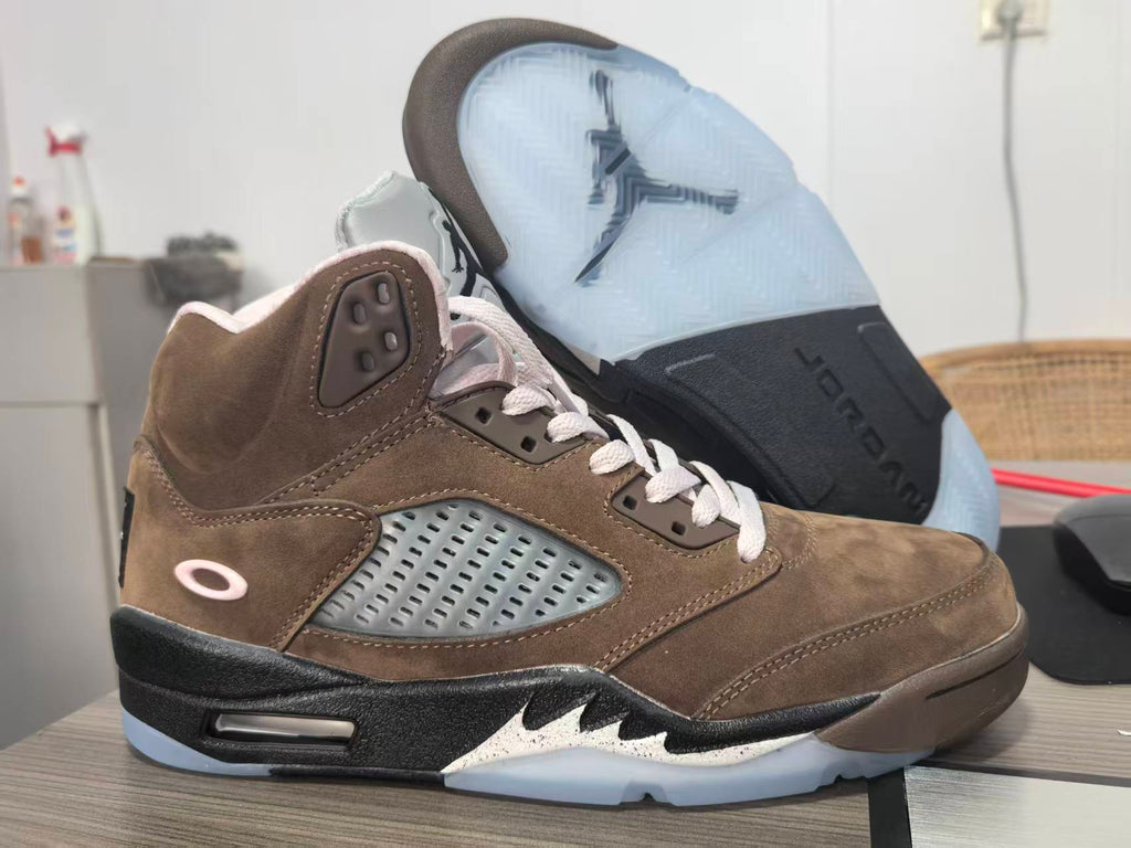 Jordan 5 Design-Inspired - Travis Scott Cactus Jack x Oakley "Baroque Brown" Fantasy Build - AJ5-TSOAKLEY-538