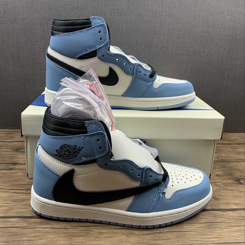 Jordan 1 High Design-Inspired - "Travis Scott UNC" - AJ1-TSUNC-059 - Sole Revival and Redemption LLC