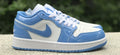 Air Jordan 1 Low – Design-Inspired "UNC University Blue Patent" Custom Tribute Build AJ1L-UNC-003