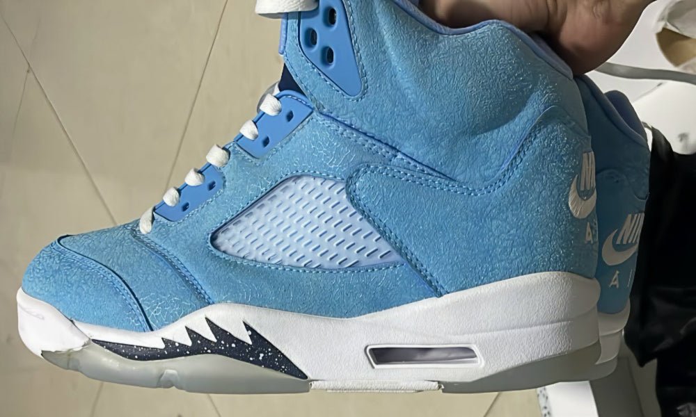 Jordan 5 Design-Inspired - "UNC PE" "Carolina Blue" Custom Tribute - AJ5-UNCPE-529A - Sole Revival and Redemption LLC