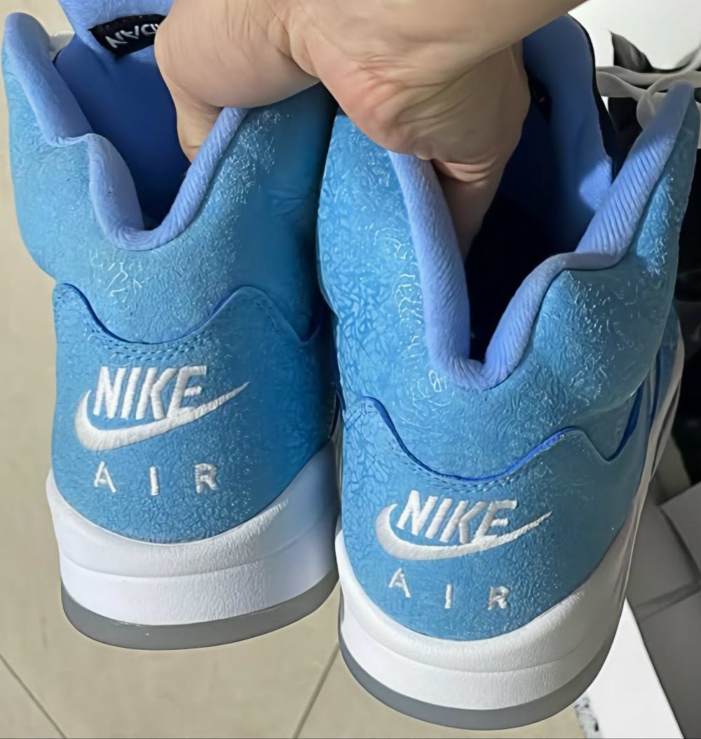 Jordan 5 Design-Inspired - "UNC PE" "Carolina Blue" Custom Tribute - AJ5-UNCPE-529A - Sole Revival and Redemption LLC