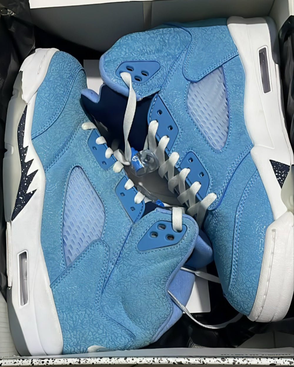 Jordan 5 Design-Inspired - "UNC PE" "Carolina Blue" Custom Tribute - AJ5-UNCPE-529A - Sole Revival and Redemption LLC
