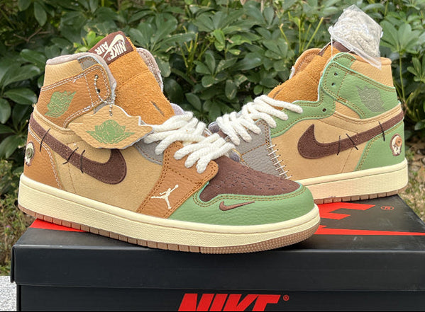 042 — Jordan 1  “Zion Voodoos" — Design‑Inspired Fantasy Pair