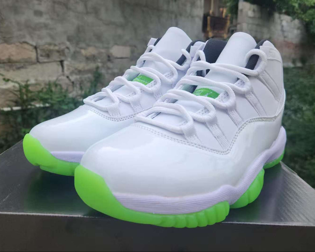 Jordan 11 Design‑Inspired “Iced Citrus” — Fantasy Build Custom Tribute — AJ11‑WHTLMGRN‑1124
