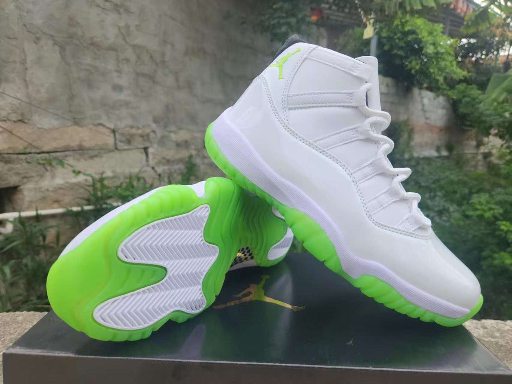 Jordan 11 Design‑Inspired “Iced Citrus” — Fantasy Build Custom Tribute — AJ11‑WHTLMGRN‑1124