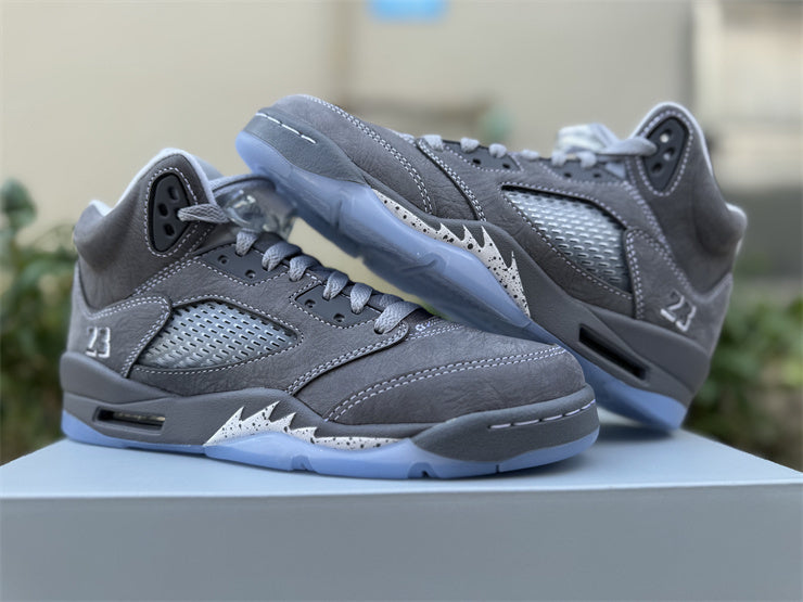518 — Jordan 5 “Wolf Grey” — Design‑Inspired Sneaker